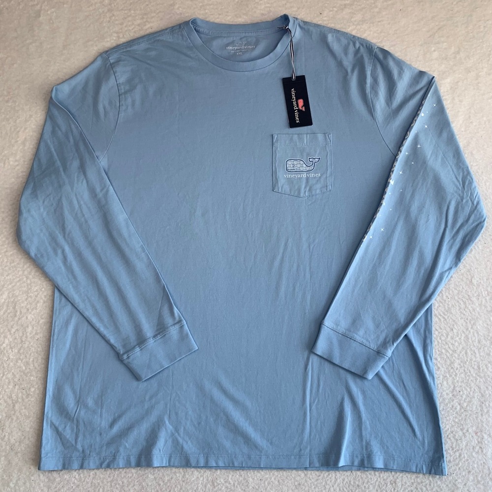 Vineyard Vines Happy Hanukkah Shirt Mens 2XL Crewneck Whale 100% Cotton NWT!